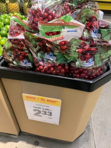 No Frills – Cherries $2.33/LB