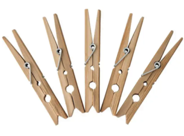 Natura Large Bamboo Clothespins – 24 Pack