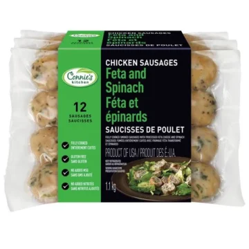 Connie’s Kitchen Feta And Spinach Chicken Sausages