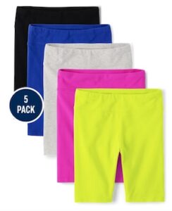 Girls High Rise Bike Shorts – Pink Summer – 5 Pk girls_shorts_5pk