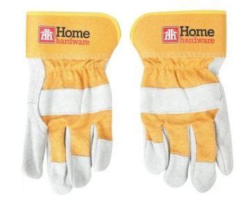 Home Hardware Men’s Cow Split Leather Combo Fitter Gloves – Large / Extra-large, Yellow