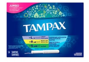 Tampax Multipack (light/regular/super) Tampons, Unscented, 54 Count Tampax Multipack (light/regular/super) Tampons, Unscented, 54 Count