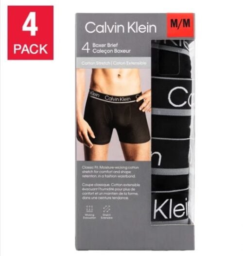 Calvin Klein Men’s Impact Boxer, 4-pack