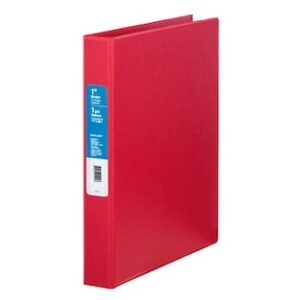 Staples 1′ 3-ring Economy Binder – Red Staples 1′ 3-ring Economy Binder – Red