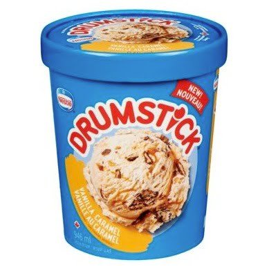 Nestlé Vanilla Caramel Flavoured Frozen Dessert, Drumstick 946 Ml