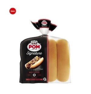 Pom Hot Dog Buns, Signature 8 Buns