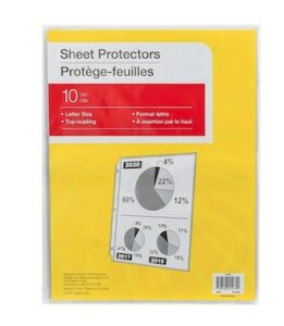 Economy Lightweight Sheet Protectors, 10 Pack Economy Lightweight Sheet Protectors, 10 Pack