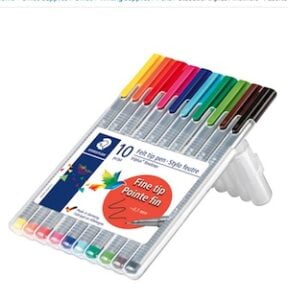 Staedtler Triplus Fineliners – Assorted Colours – 10 Pack Staedtler Triplus Fineliners – Assorted Colours – 10 Pack