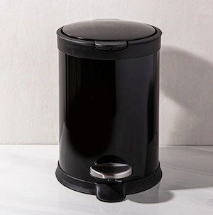 Binny Round Step Can (black)