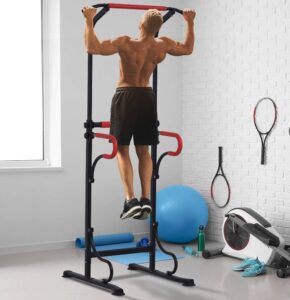 Soozier Power Tower Pull Up Bar Dip Station For Home Office Gym Soozier Power Tower Pull Up Bar Dip Station For Home Office Gym