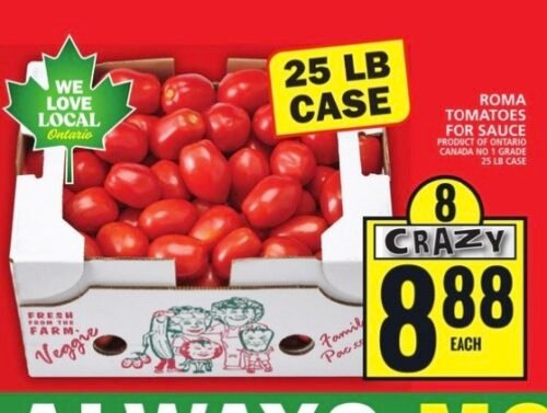 Roma Tomatoes – 25lb Case