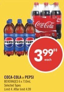 Coca Cola / Pepsi – 6×710 Ml