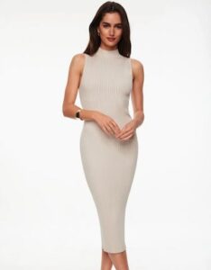Dynamite – Emma Mock Neck Midi Dress