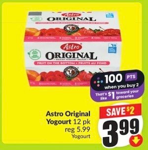 Astro Original Yogurt 12 Pk