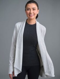 Shambhala Women’s Semi-fitted French Terry Open Cardigan Shambhala Women’s Semi-fitted French Terry Open Cardigan