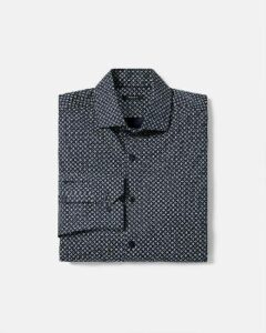 Slim-fit Dress Shirt With Diamond Pattern Slim-fit Dress Shirt With Diamond Pattern