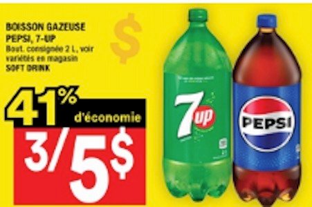 Pepsi / 7up – 2litres – 3 For 5$