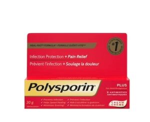 Polysporin Plus Pain Relief Antibiotic Cream, Heal-fast Formula, 30g Polysporin Plus Pain Relief Antibiotic Cream, Heal-fast Formula, 30g