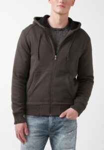 Fasox Men’s Hoodie Sherpa Sweatshirt In Charcoal Fasox Men’s Hoodie Sherpa Sweatshirt In Charcoal