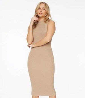 Ribbed Bodycon Midi Dress