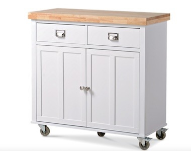Canvas Mayfield Wood Top Kitchen Utility Storage Cart
