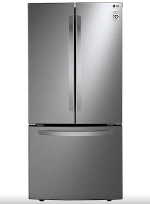 LG 33′ 25.1 Cu. Ft. French-door Refrigerator – Platinum Silver Steel