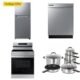 Samsung 18 Cu. Ft. Fridge + Samsung  6.3 Cu. Ft.Electric Range +Samsung 24″Dishwasher