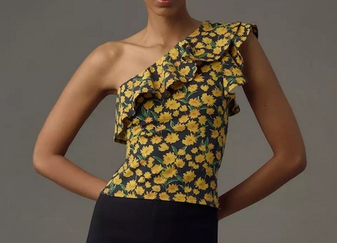 Maeve One-shoulder Ruffled Top