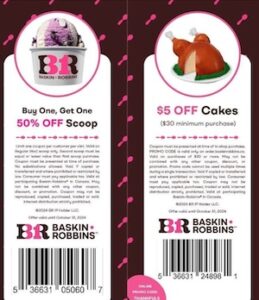 Baskin & Robbins – Coupons – Valid till Oct 31, 2024 Baskin & Robbins – Coupons – Valid till Oct 31, 2024