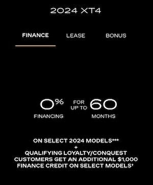 Cadillac Offers – Until Oct 31, 2024