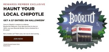 Chipotle – $7 Entree On Halloween