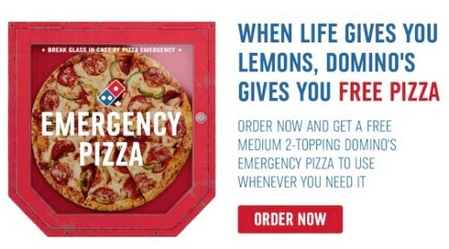 Domino’s Pizza – Free Pizza Deal