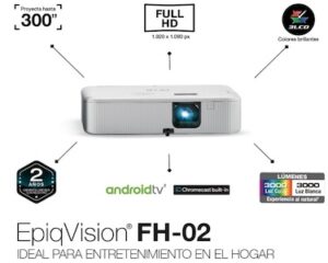 Epson Epiqvision Flex Co-fh02 Full Hd 1080p Smart Streaming Portable Projector Epson Epiqvision Flex Co-fh02 Full Hd 1080p Smart Streaming Portable Projector
