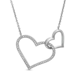 Vera Wang Love Collection 0.15 Ct. T.w. Diamond Interlocking Double Heart Necklace Vera Wang Love Collection 0.15 Ct. T.w. Diamond Interlocking Double Heart Necklace