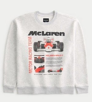 Relaxed Mclaren Graphic Crew Sweatshirt