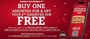 Mr Sub – Current Offers Mr Sub – Current Offers