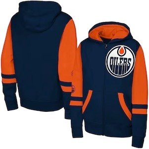 Youth Edmonton Oilers Royal Face Off Full-zip Hoodie