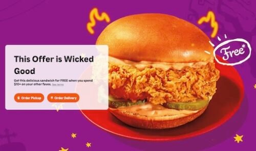 Popeyes USA – Free Chicken Sandwich With A $10 Minimum Purchase