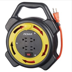 Noma 25-ft 16/3 Extension Cord With Storage Reel, 4 Grounded Outlets And Circuit Breaker Noma 25-ft 16/3 Extension Cord With Storage Reel, 4 Grounded Outlets And Circuit Breaker