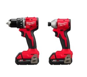 Milwaukee Tool M18 18V Li-Ion Brushless Cordless Compact Hammer Drill/Impact Combo Kit Milwaukee Tool M18 18V Li-Ion Brushless Cordless Compact Hammer Drill/Impact Combo Kit