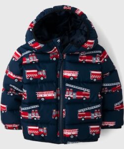 Toddler Boys Print Puffer Jacket – Blue Toddler Boys Print Puffer Jacket – Blue