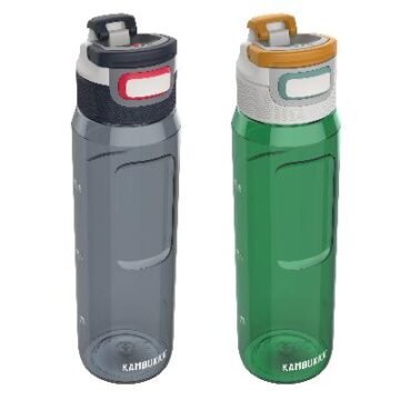 Kambukka Elton 1000ml (33 oz) Water Bottle with 3-in-1 Lid, Pack of 2