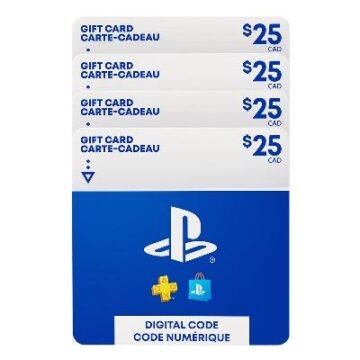 PlayStation Network 4 x $25 E-Gift Cards