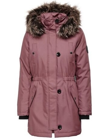 ONLY Iris Faux Fur-Trim Hooded Parka