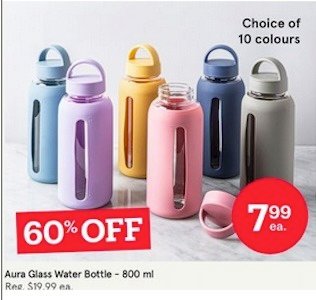 KSP Aura Glass Water Bottles – 60% Off