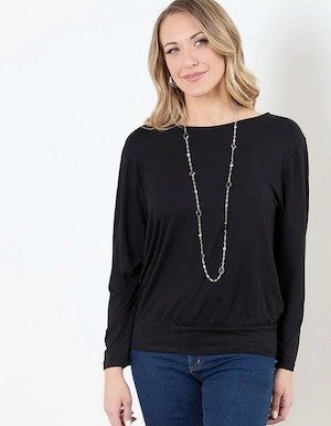 Cleo – Knit Banded Bottom Top