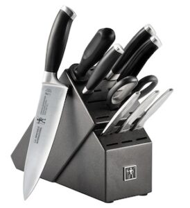HENCKELS Forged German Stainless Steel 10 Pc Knife Block Set HENCKELS Forged German Stainless Steel 10 Pc Knife Block Set