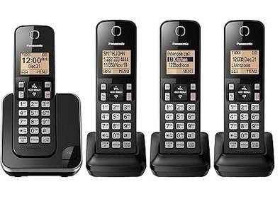 Panasonic DECT 6.0 Expandable Cordless Phone with Call Block – 4 Cordless Handsets