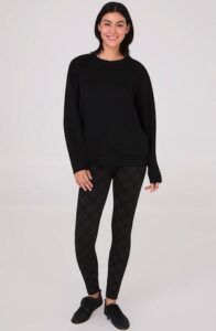 Plaid Print Fleece Lined Leggings Plaid Print Fleece Lined Leggings