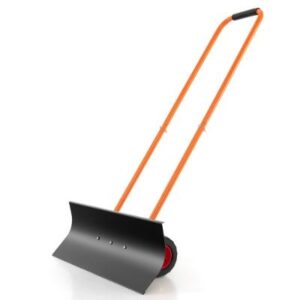 Costway 30′ Snow Shovel Heavy-Duty Metal Wheeled Snow Removal Pusher Costway 30′ Snow Shovel Heavy-Duty Metal Wheeled Snow Removal Pusher
